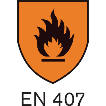 Entspricht DIN EN 407 - Schutzhandschuhe gegen thermische Risiken (Hitze und/oder Feuer)